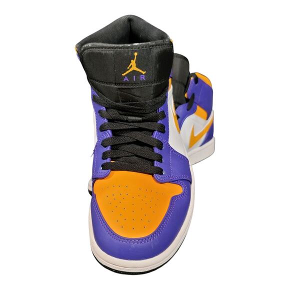 Jordan 1 Mid Top Lakers Basketball Sneakers DQ8426-517 Men\'s Size‎ 8.5 US main image 5